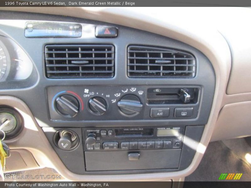 Dark Emerald Green Metallic / Beige 1996 Toyota Camry LE V6 Sedan