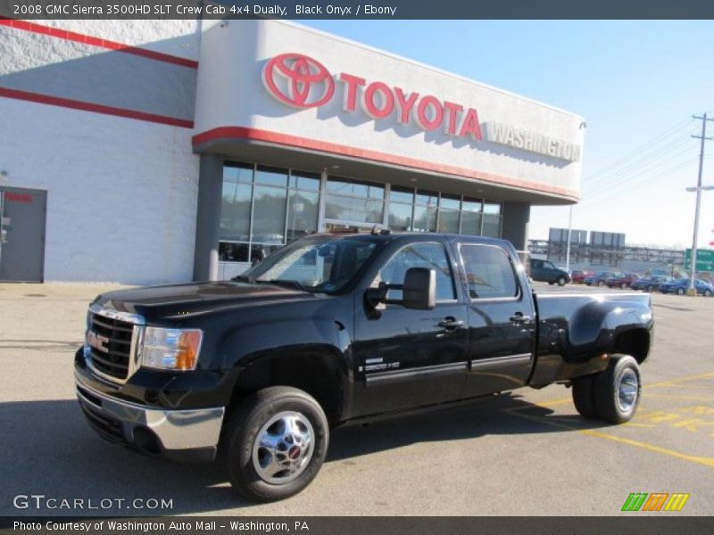 Black Onyx / Ebony 2008 GMC Sierra 3500HD SLT Crew Cab 4x4 Dually