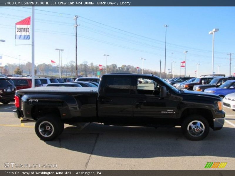 Black Onyx / Ebony 2008 GMC Sierra 3500HD SLT Crew Cab 4x4 Dually