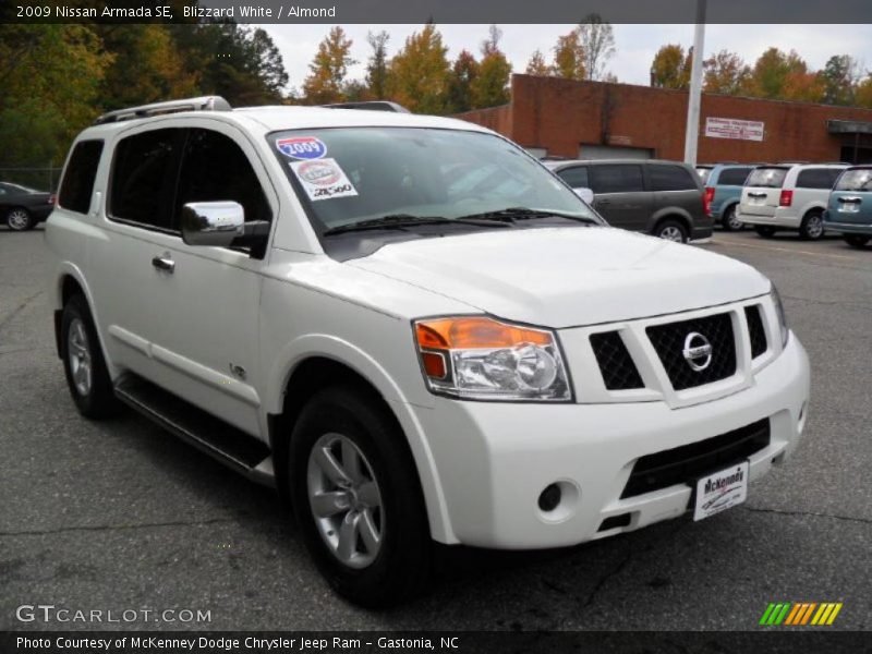 Blizzard White / Almond 2009 Nissan Armada SE