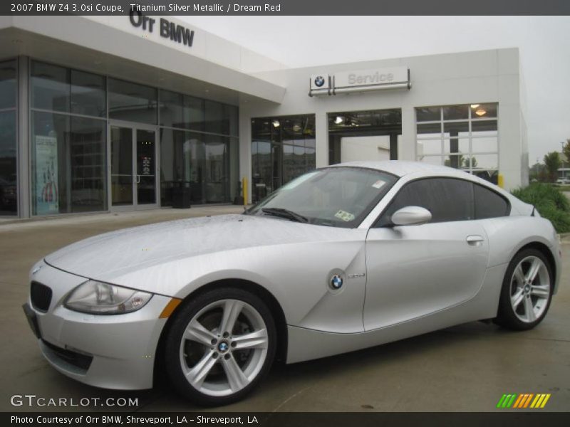 Titanium Silver Metallic / Dream Red 2007 BMW Z4 3.0si Coupe