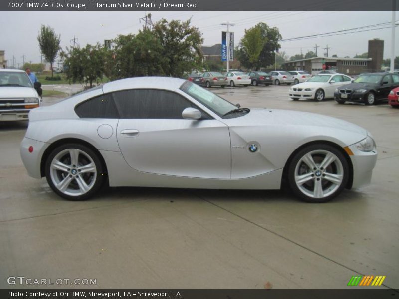 Titanium Silver Metallic / Dream Red 2007 BMW Z4 3.0si Coupe