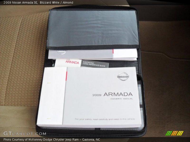 Blizzard White / Almond 2009 Nissan Armada SE