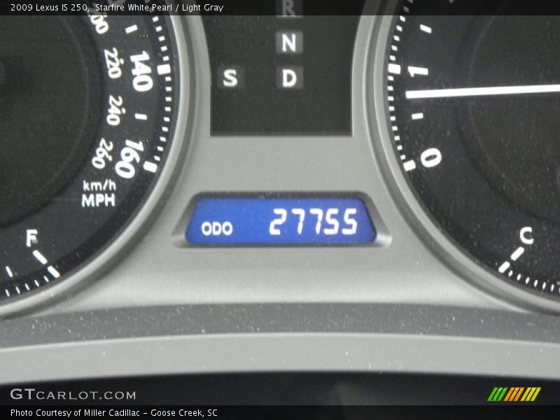 Starfire White Pearl / Light Gray 2009 Lexus IS 250