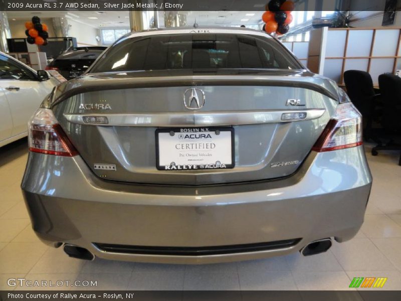 Silver Jade Metallic / Ebony 2009 Acura RL 3.7 AWD Sedan