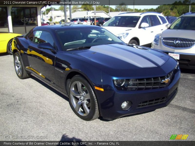 Imperial Blue Metallic / Gray 2011 Chevrolet Camaro LT/RS Coupe