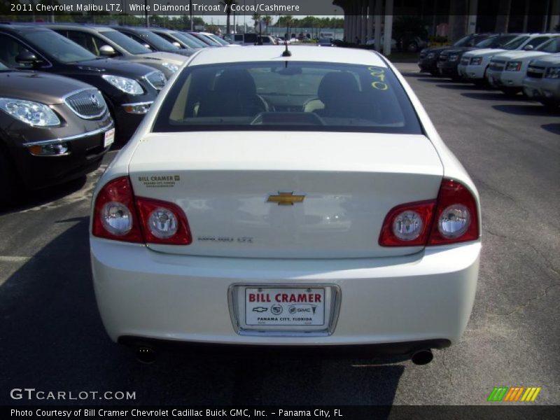 White Diamond Tricoat / Cocoa/Cashmere 2011 Chevrolet Malibu LTZ