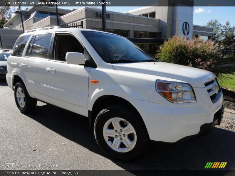 Taffeta White / Saddle 2008 Honda Pilot Value Package 4WD