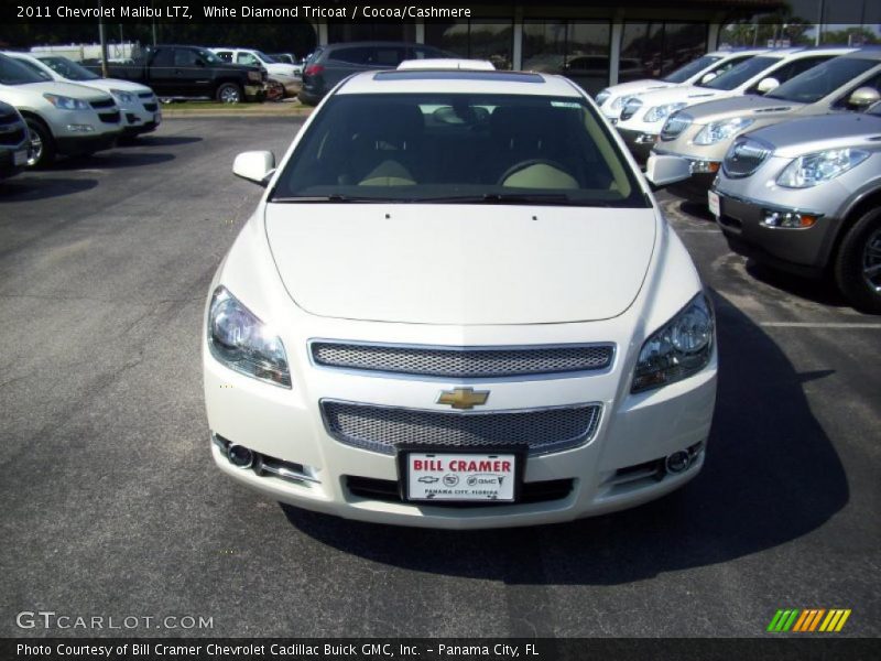 White Diamond Tricoat / Cocoa/Cashmere 2011 Chevrolet Malibu LTZ