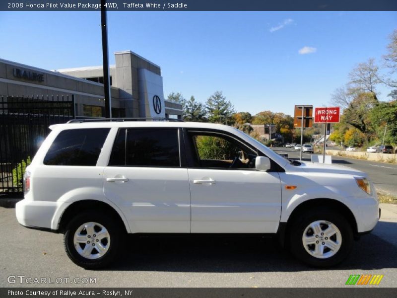 Taffeta White / Saddle 2008 Honda Pilot Value Package 4WD