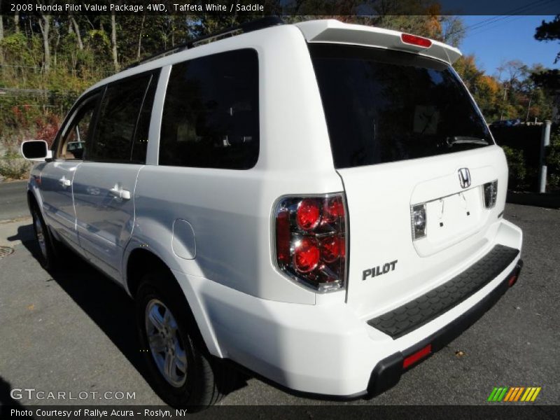 Taffeta White / Saddle 2008 Honda Pilot Value Package 4WD