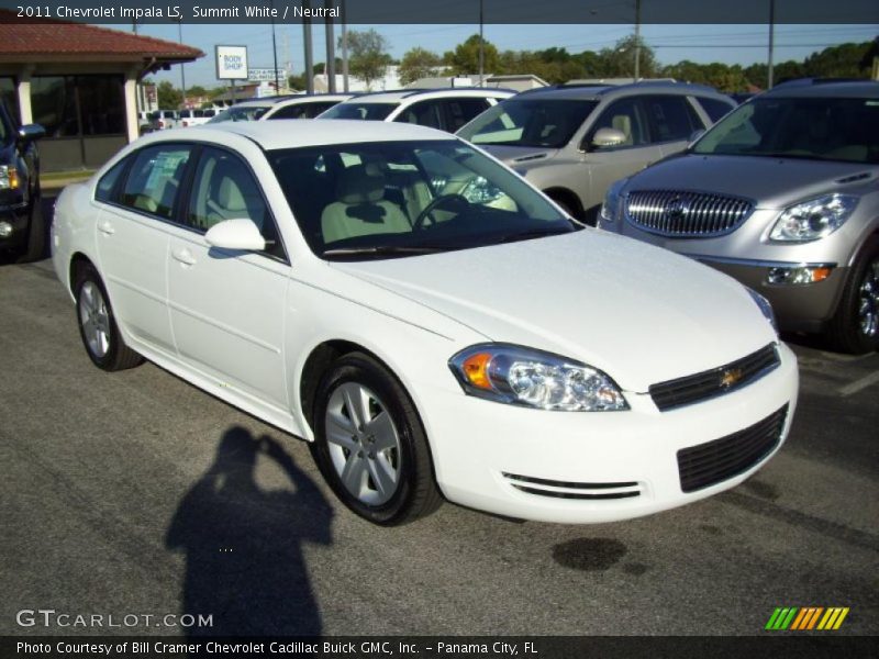 Summit White / Neutral 2011 Chevrolet Impala LS
