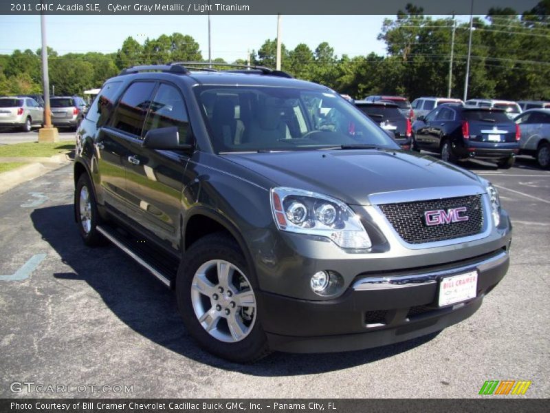 Cyber Gray Metallic / Light Titanium 2011 GMC Acadia SLE