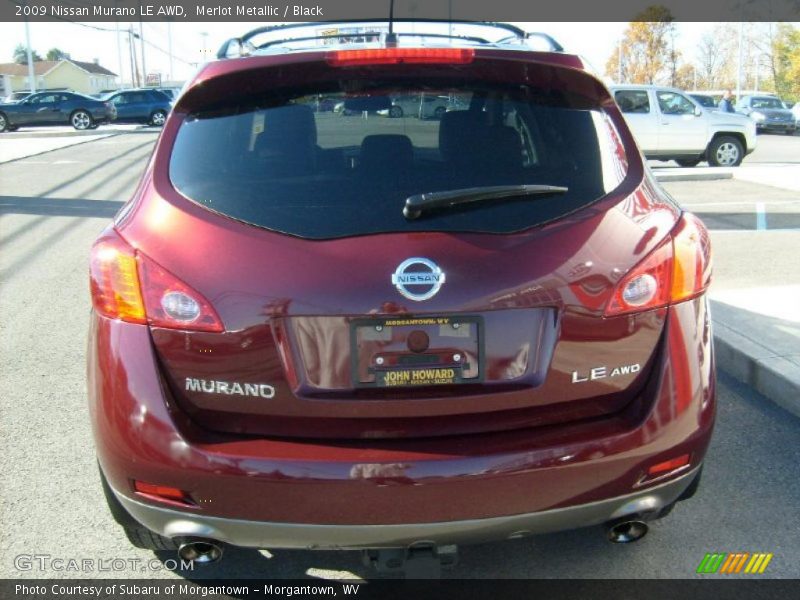 Merlot Metallic / Black 2009 Nissan Murano LE AWD