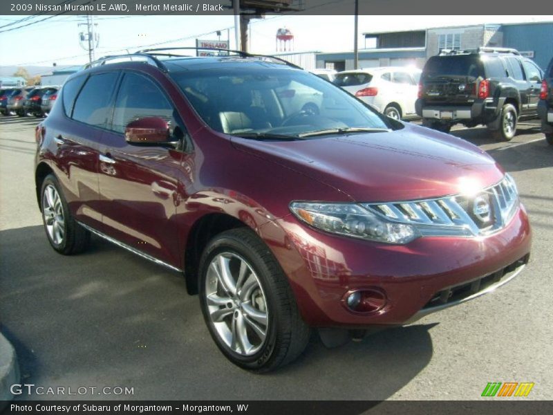 Merlot Metallic / Black 2009 Nissan Murano LE AWD