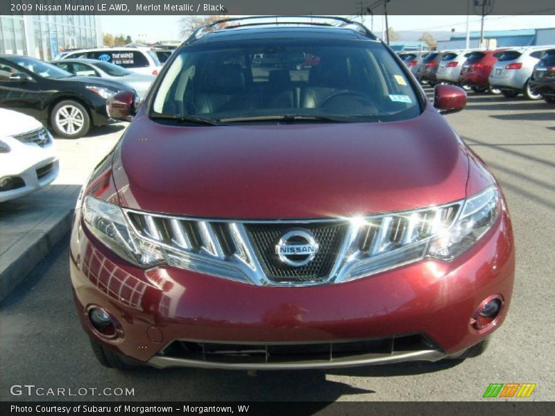 Merlot Metallic / Black 2009 Nissan Murano LE AWD