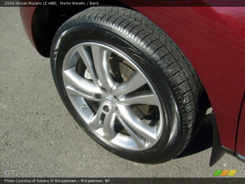 Merlot Metallic / Black 2009 Nissan Murano LE AWD