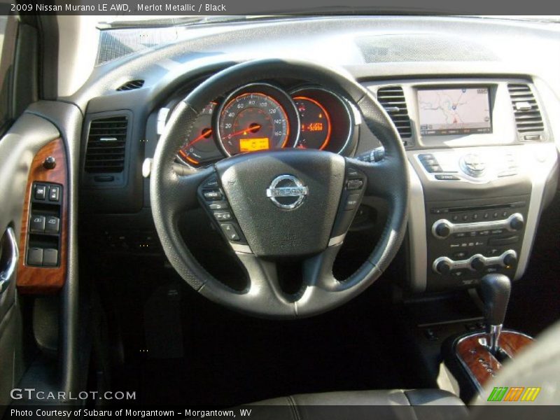 Merlot Metallic / Black 2009 Nissan Murano LE AWD