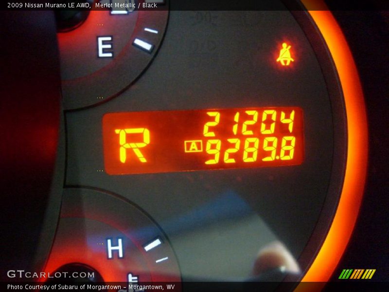 Merlot Metallic / Black 2009 Nissan Murano LE AWD