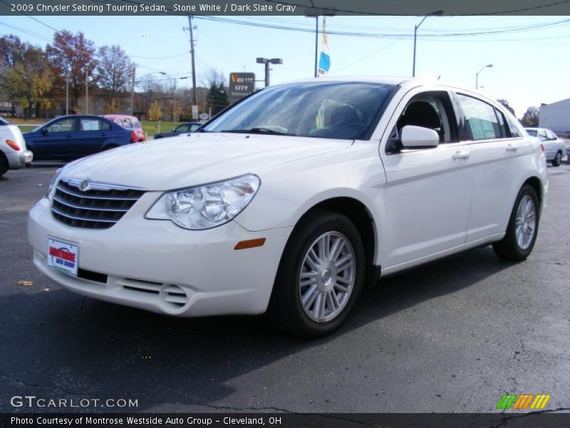 Stone White / Dark Slate Gray 2009 Chrysler Sebring Touring Sedan