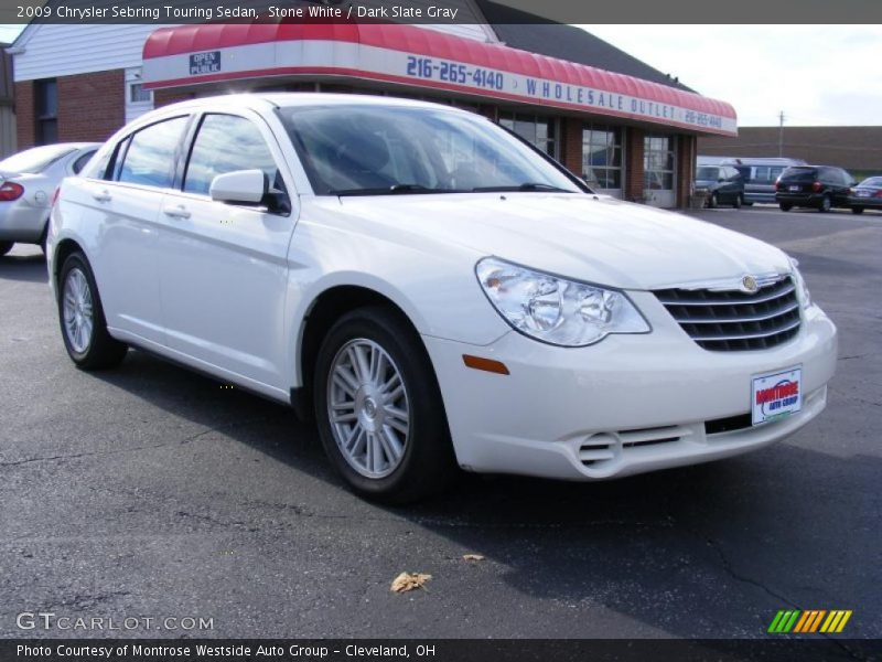 Stone White / Dark Slate Gray 2009 Chrysler Sebring Touring Sedan