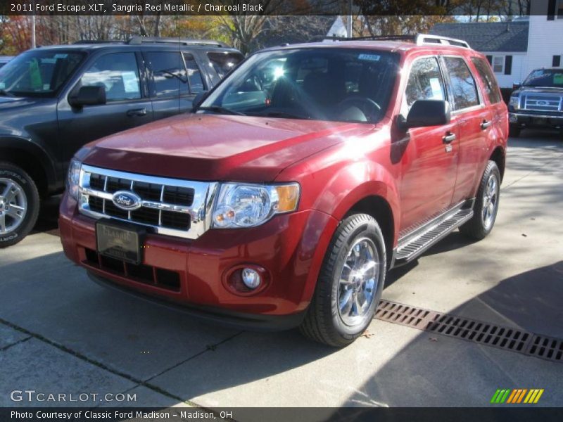 Sangria Red Metallic / Charcoal Black 2011 Ford Escape XLT