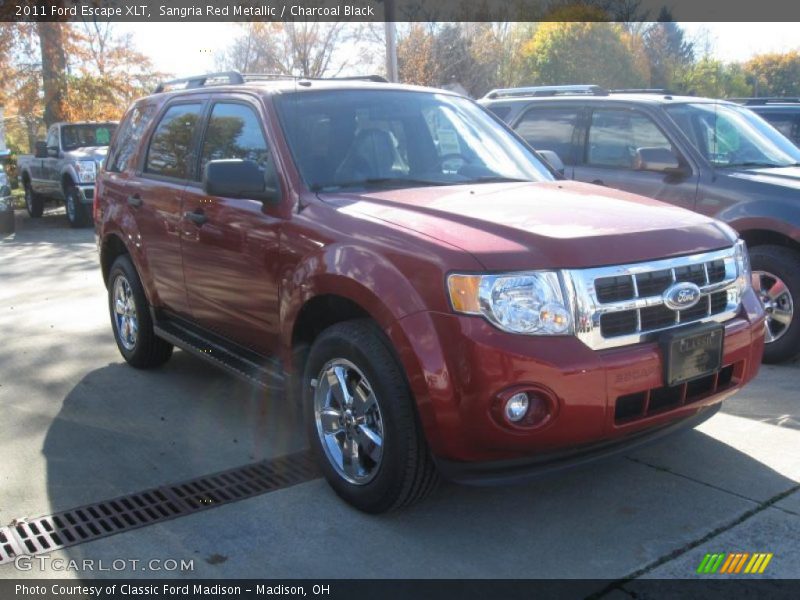 Sangria Red Metallic / Charcoal Black 2011 Ford Escape XLT