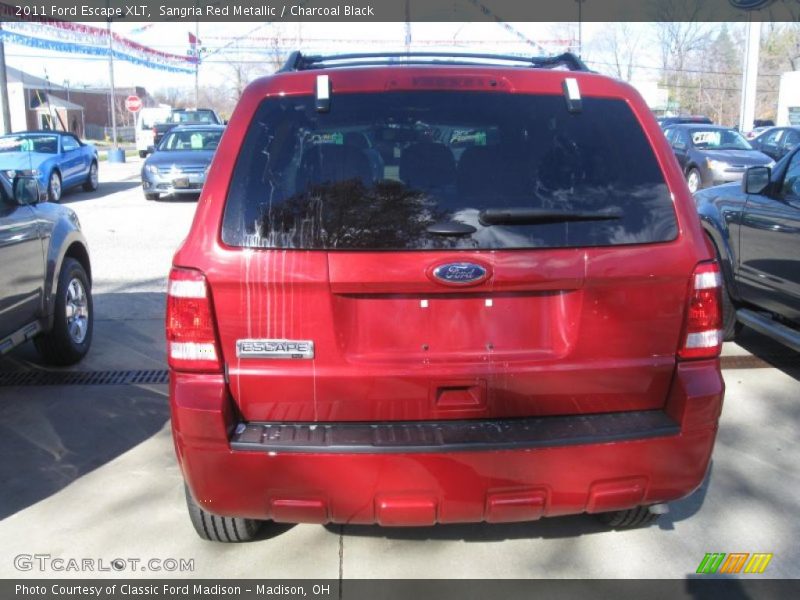 Sangria Red Metallic / Charcoal Black 2011 Ford Escape XLT
