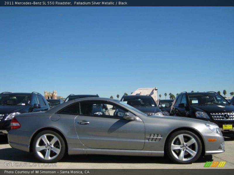 Palladium Silver Metallic / Black 2011 Mercedes-Benz SL 550 Roadster