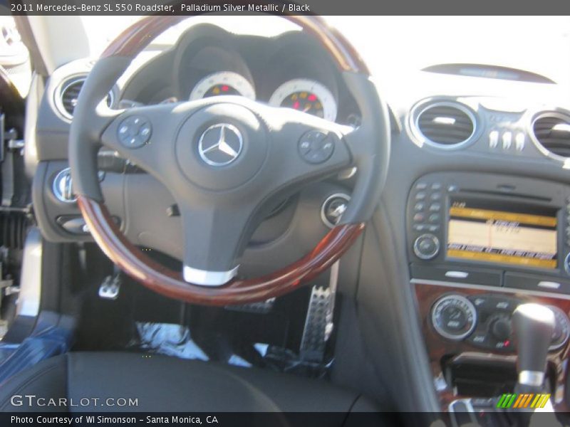 Palladium Silver Metallic / Black 2011 Mercedes-Benz SL 550 Roadster