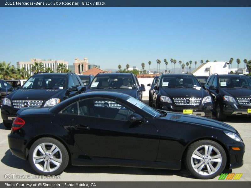 Black / Black 2011 Mercedes-Benz SLK 300 Roadster