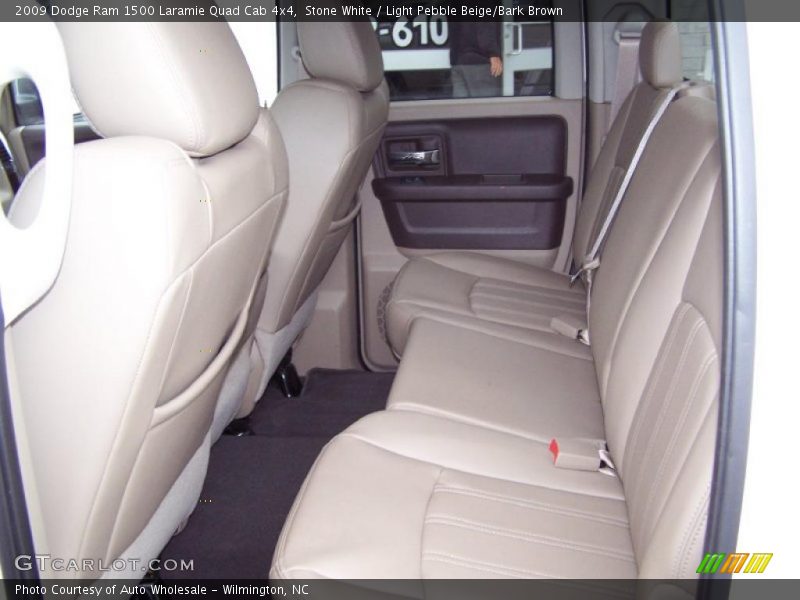 Stone White / Light Pebble Beige/Bark Brown 2009 Dodge Ram 1500 Laramie Quad Cab 4x4