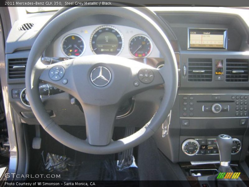 Steel Grey Metallic / Black 2011 Mercedes-Benz GLK 350
