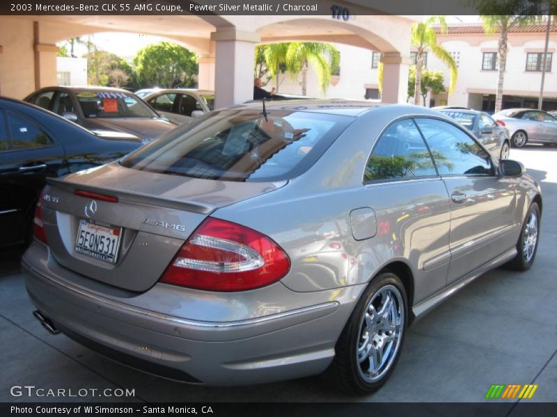 Pewter Silver Metallic / Charcoal 2003 Mercedes-Benz CLK 55 AMG Coupe