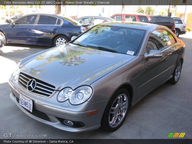 Pewter Silver Metallic / Charcoal 2003 Mercedes-Benz CLK 55 AMG Coupe