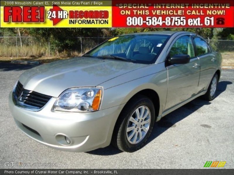 Satin Mesai Gray Pearl / Beige 2008 Mitsubishi Galant ES