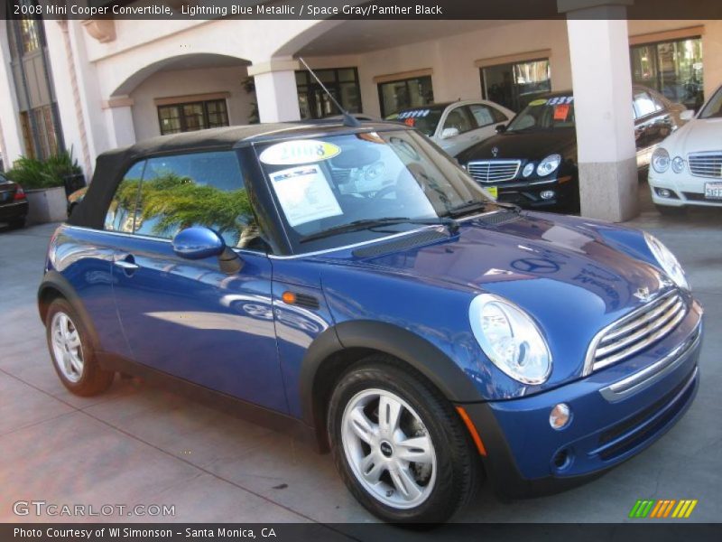 Lightning Blue Metallic / Space Gray/Panther Black 2008 Mini Cooper Convertible