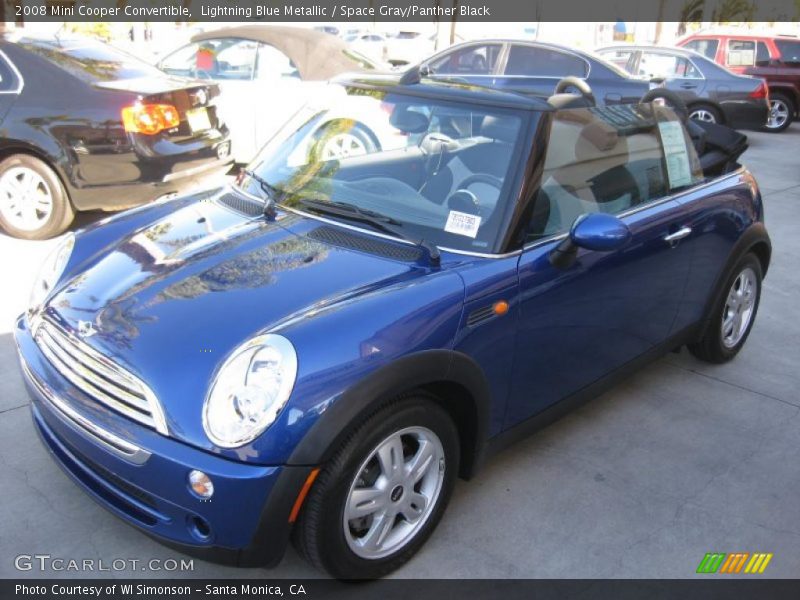 Lightning Blue Metallic / Space Gray/Panther Black 2008 Mini Cooper Convertible