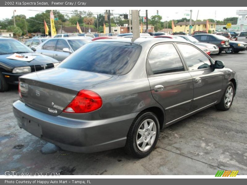 Pewter Gray / Gray 2002 Kia Spectra Sedan