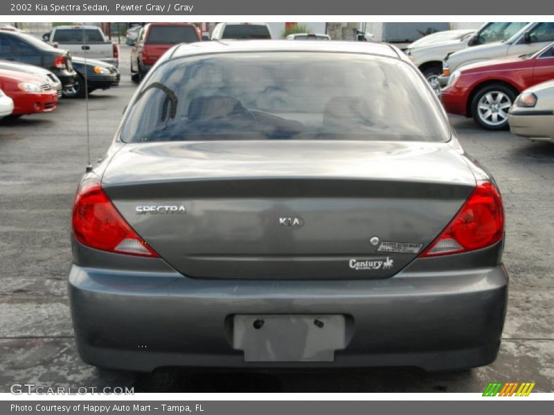 Pewter Gray / Gray 2002 Kia Spectra Sedan