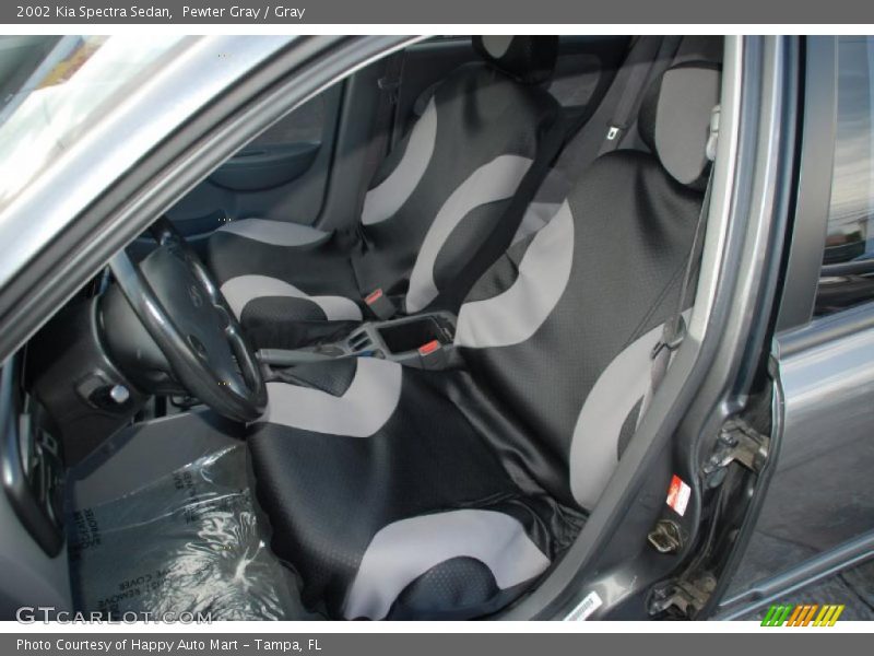 Pewter Gray / Gray 2002 Kia Spectra Sedan