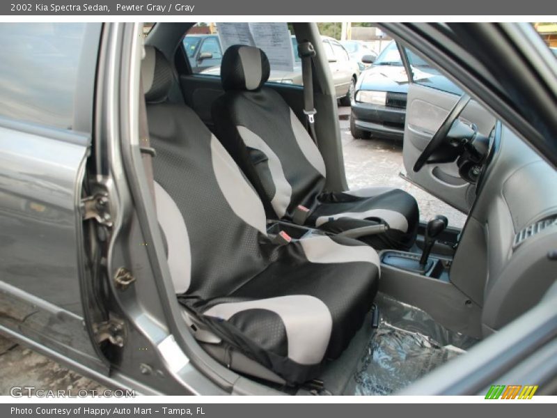Pewter Gray / Gray 2002 Kia Spectra Sedan