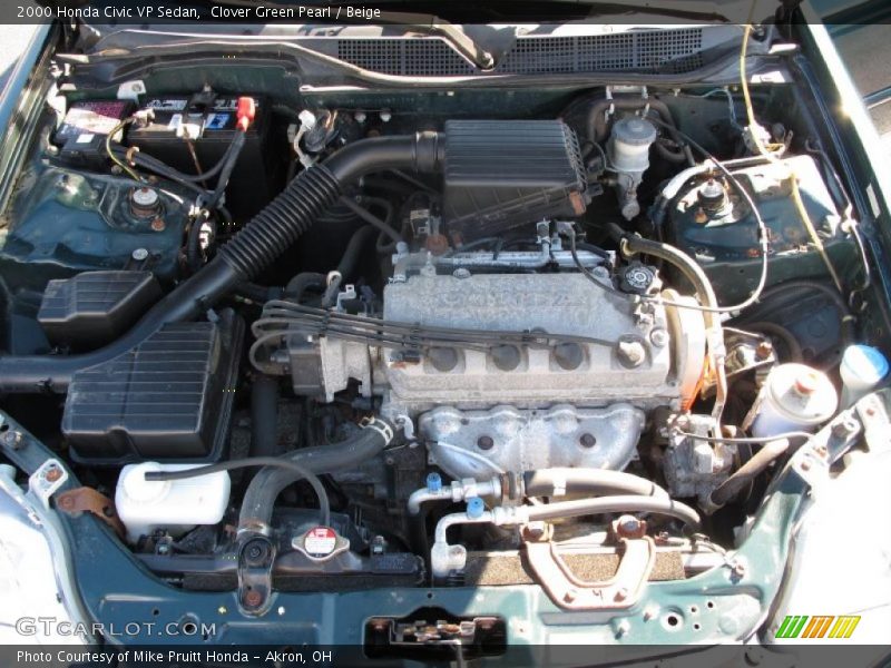  2000 Civic VP Sedan Engine - 1.6 Liter SOHC 16-Valve 4 Cylinder