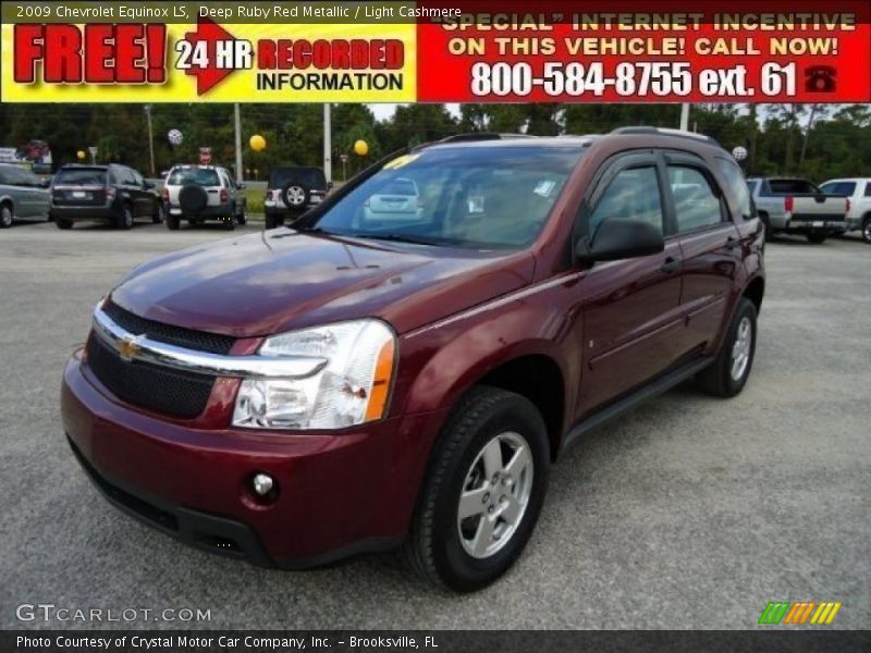 Deep Ruby Red Metallic / Light Cashmere 2009 Chevrolet Equinox LS