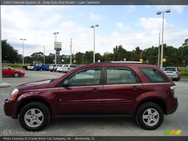 Deep Ruby Red Metallic / Light Cashmere 2009 Chevrolet Equinox LS