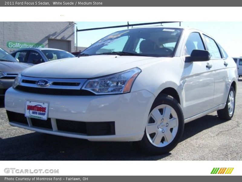 White Suede / Medium Stone 2011 Ford Focus S Sedan