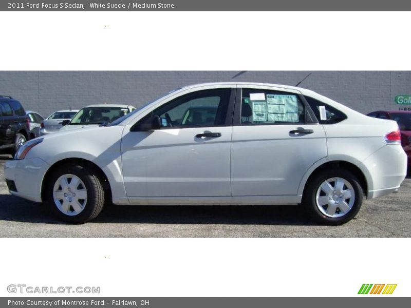 White Suede / Medium Stone 2011 Ford Focus S Sedan