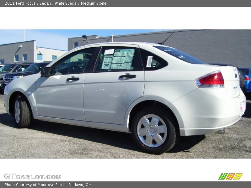 White Suede / Medium Stone 2011 Ford Focus S Sedan