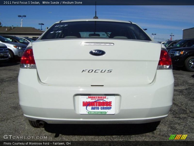 White Suede / Medium Stone 2011 Ford Focus S Sedan