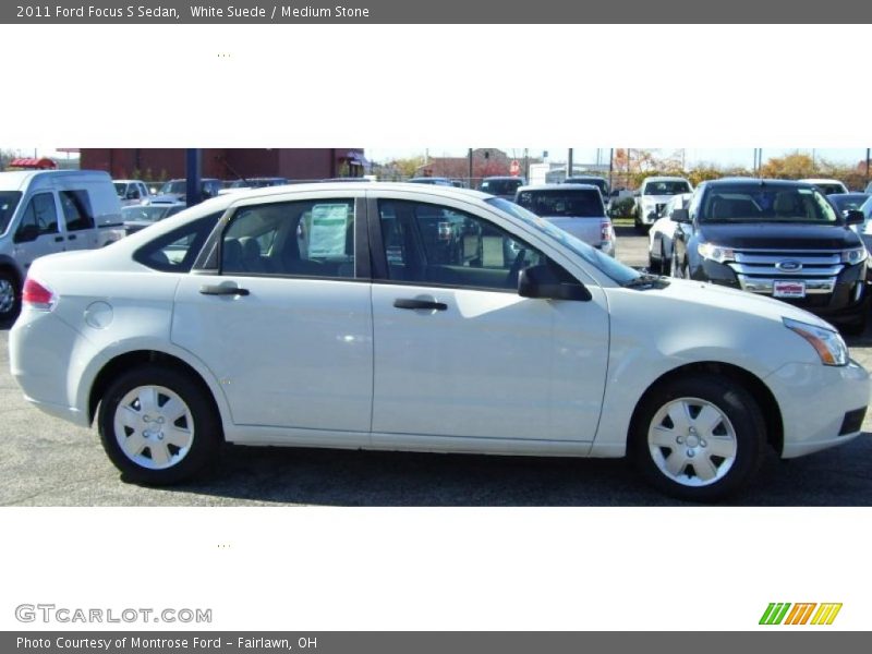 White Suede / Medium Stone 2011 Ford Focus S Sedan